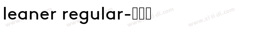 leaner regular字体转换